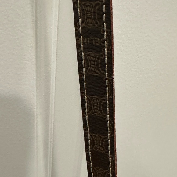 Céline, Pre-Loved Brown Coated Canvas Macadam Shoulder Bag. - Picture 14 of 16